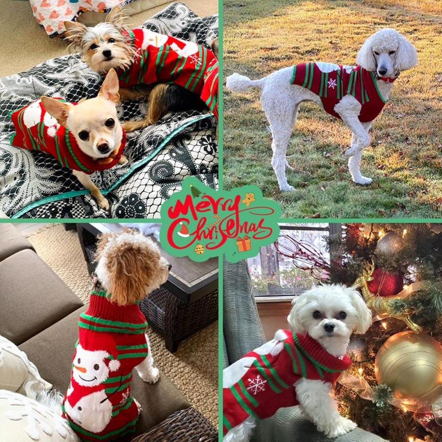 Ugly Christmas Pet Sweater – Cozy Snowman Knit for Dogs & Cats | Soft Stretch Holiday Outfit for Small & Medium Breeds