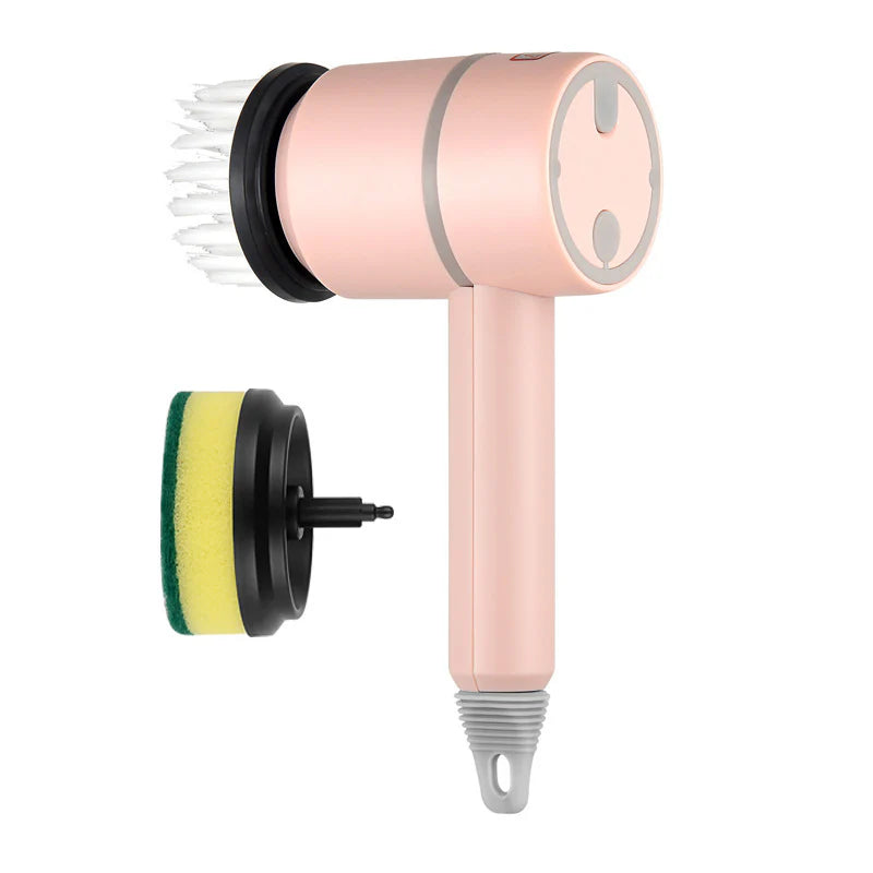 Electric Spin Scrubber Brush | USB Rechargeable 3-Speed Cleaning Tool with Dual Heads for Kitchen, Dishes, Bathtub & Tiles