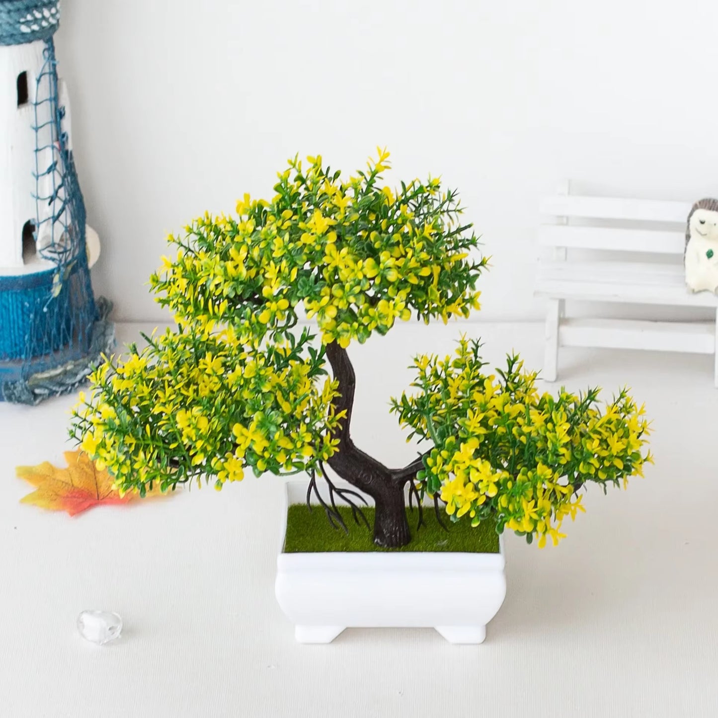 Artificial Bonsai Tree – Realistic Mini Potted Plant Decor for Home, Office & Garden | 6 Colors Available