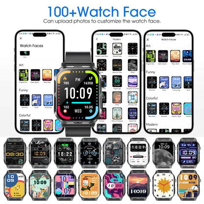 H5 Smart Watch – Bluetooth Call Smartwatch for Men & Women | IP68 Waterproof Fitness Tracker with 100+ Sports Modes, HD Display & Long Battery Life