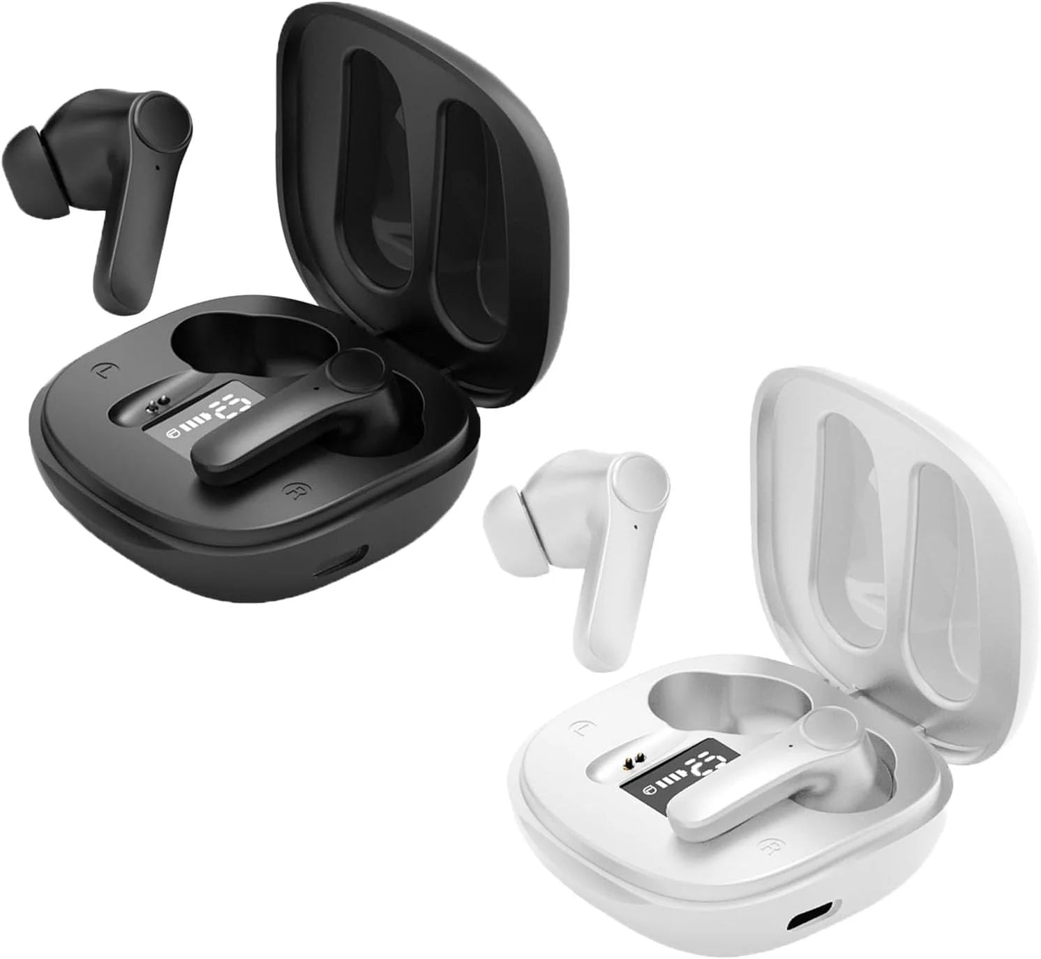 Real-Time Translator Earbuds | 144-Language AI Translation Bluetooth 5.0 Earphones | Noise-Canceling, Touch Control, Fast Charging Travel Headset
