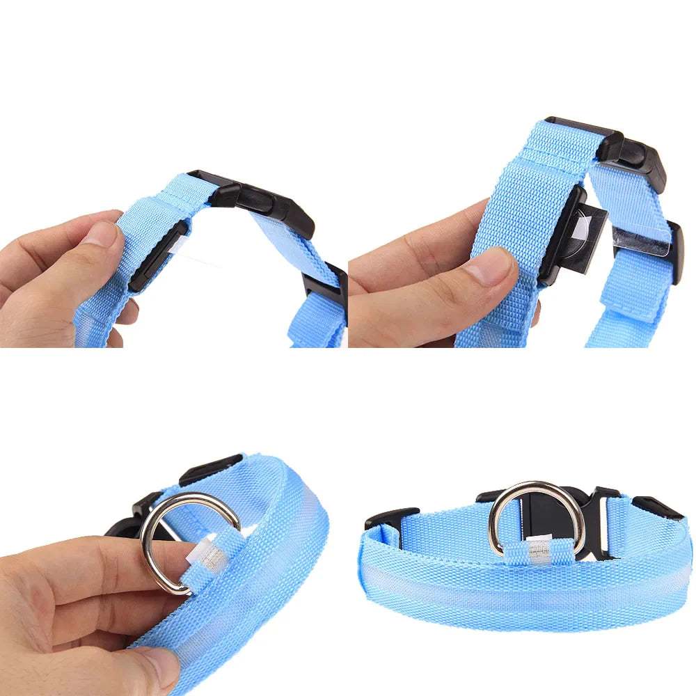 Illuminate Your Pet's Safety: Adjustable LED Flashing Dog Collar - Waterproof & Stylish!