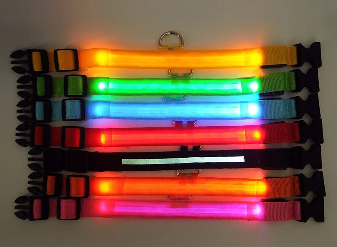 Illuminate Your Pet's Safety: Adjustable LED Flashing Dog Collar - Waterproof & Stylish!