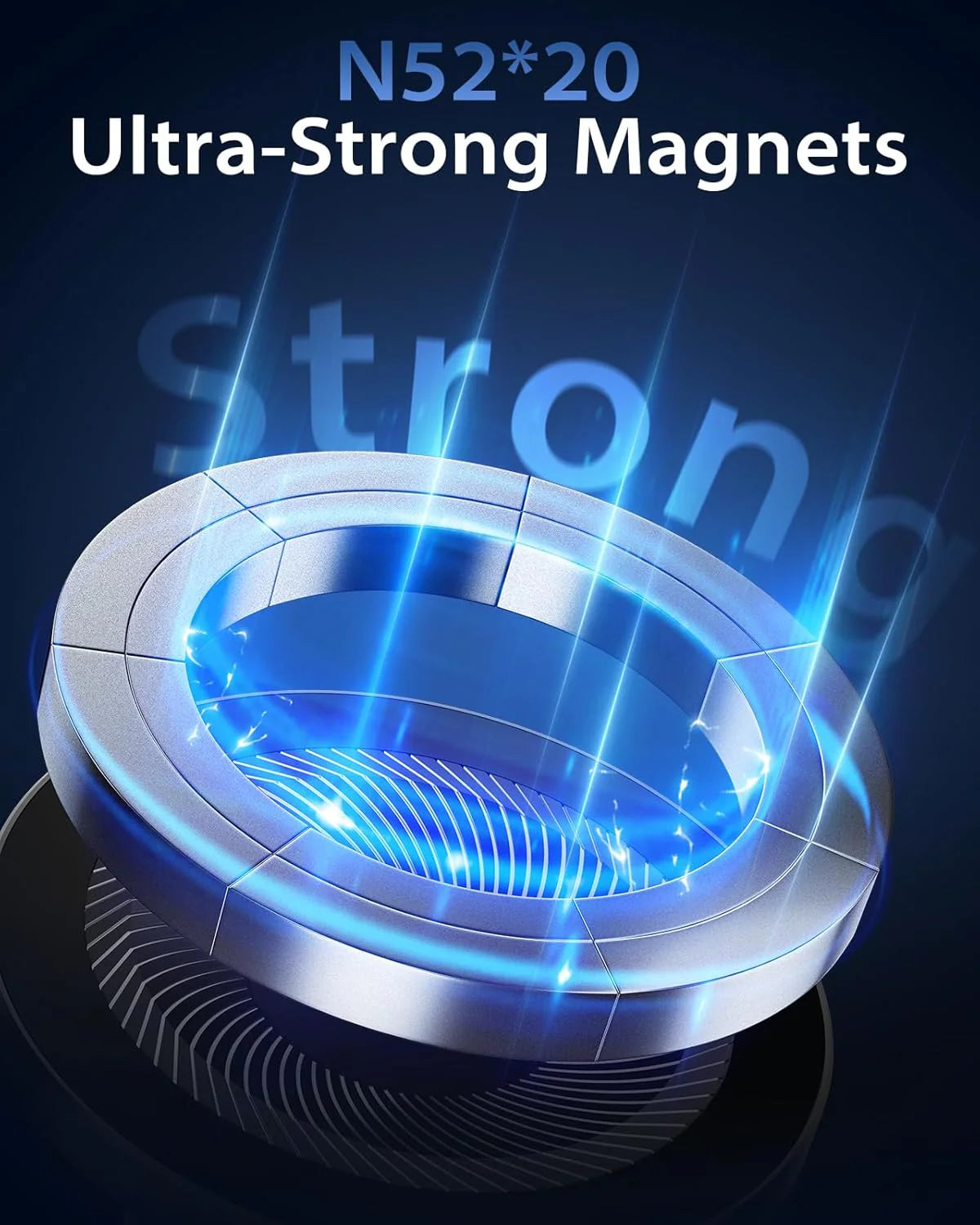 MagSafe 360° Magnetic Car Mount | Strong N52 Magnet Air Vent & Dashboard Phone Holder | Universal for iPhone & Android | Secure Hands-Free Drive