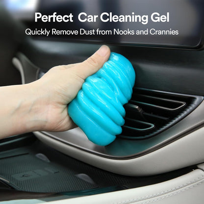 PULIDIKI Car Cleaning Gel (2-Pack) | Universal Dust Cleaner for Car Interior, Keyboard & Home – Reusable Blue Detailing Putty for Vents, Dash & Hard-to-Reach Spots