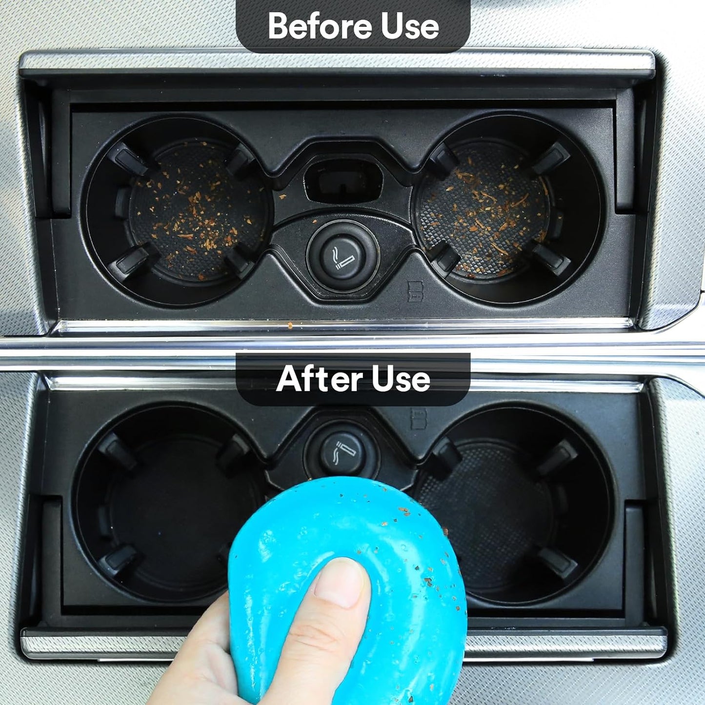 PULIDIKI Car Cleaning Gel (2-Pack) | Universal Dust Cleaner for Car Interior, Keyboard & Home – Reusable Blue Detailing Putty for Vents, Dash & Hard-to-Reach Spots