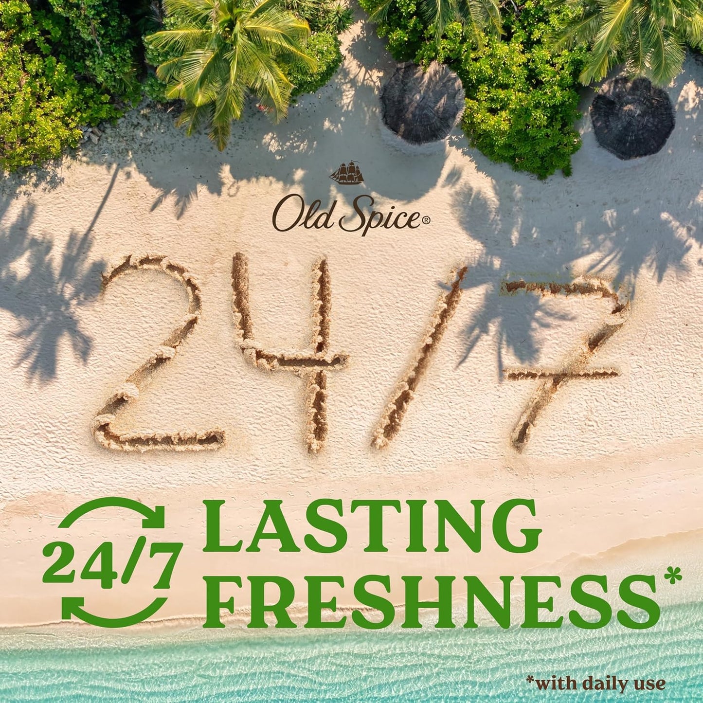 Aluminum Free Deodorant for Men, 24/7 Long Lasting Freshness, 24/7 Sweat & Odor Protection, Fiji with Palm Tree Scent Deodorant with Travel-Size Swagger Scent Body Wash, 3 Oz (Pack of 3)