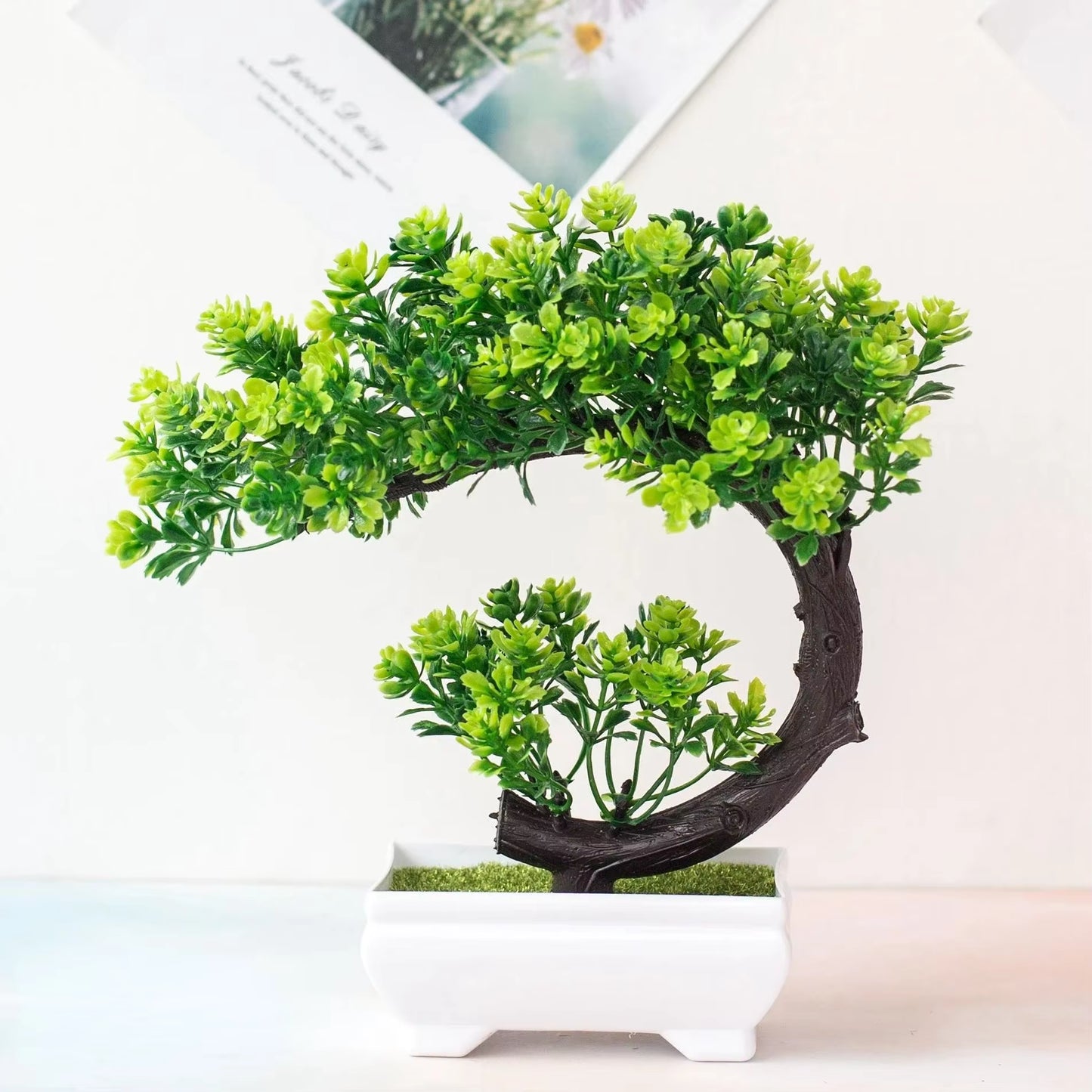 Artificial Bonsai Tree – Realistic Mini Potted Plant Decor for Home, Office & Garden | 6 Colors Available