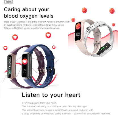 Keep Health C60 Slim Fitness Tracker with 1.1” AMOLED Display | 25 Sports Modes, Heart Rate, Blood Pressure & Oxygen Monitor | Waterproof Smart Band for Women & Men with Sleep Tracker, Alarm & Step Counter