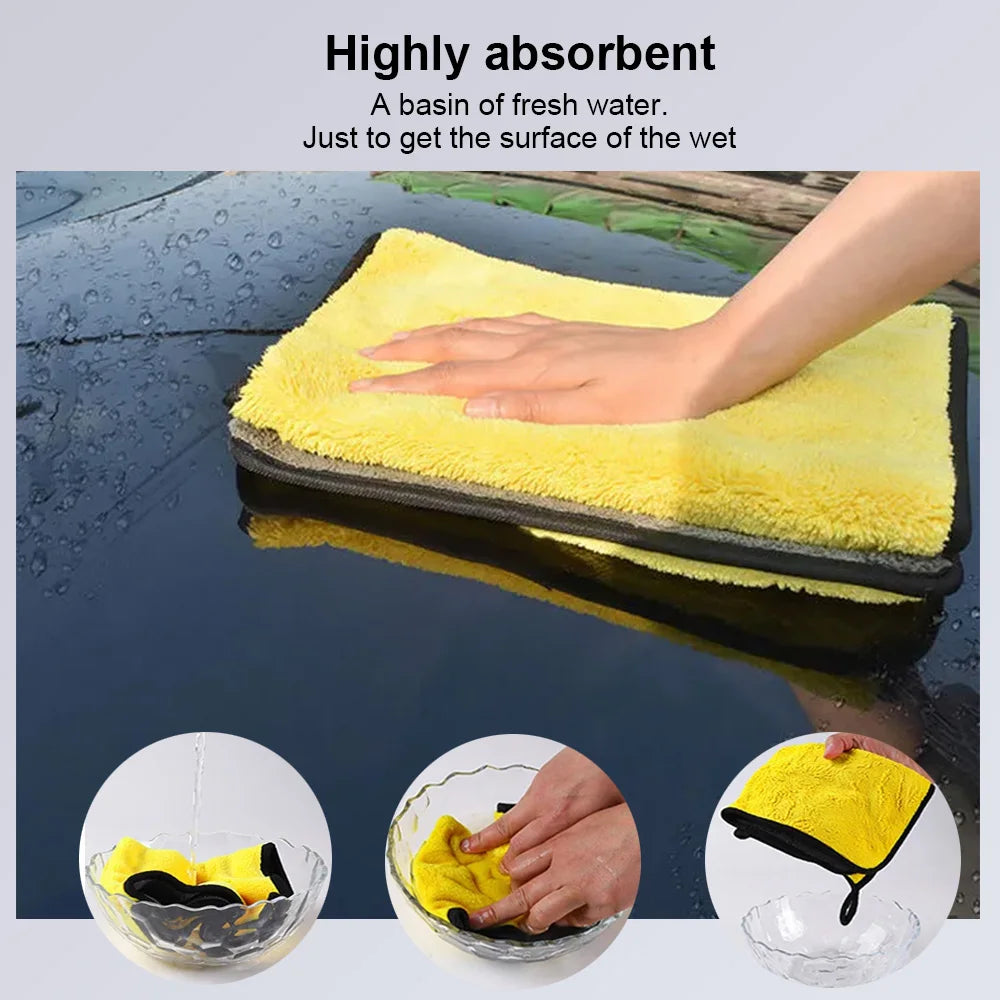 Ultra-Soft Microfiber Car Cleaning Towels – Super Absorbent, Scratch-Free Wash & Dry Cloths for Cars, Windows & Home (30x60 cm, 10 Pack)