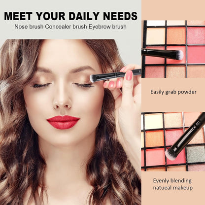 15-Piece Premium Synthetic Makeup Brush Set for Foundation, Contouring, Blush, Concealer, Eyeshadow, and Liner