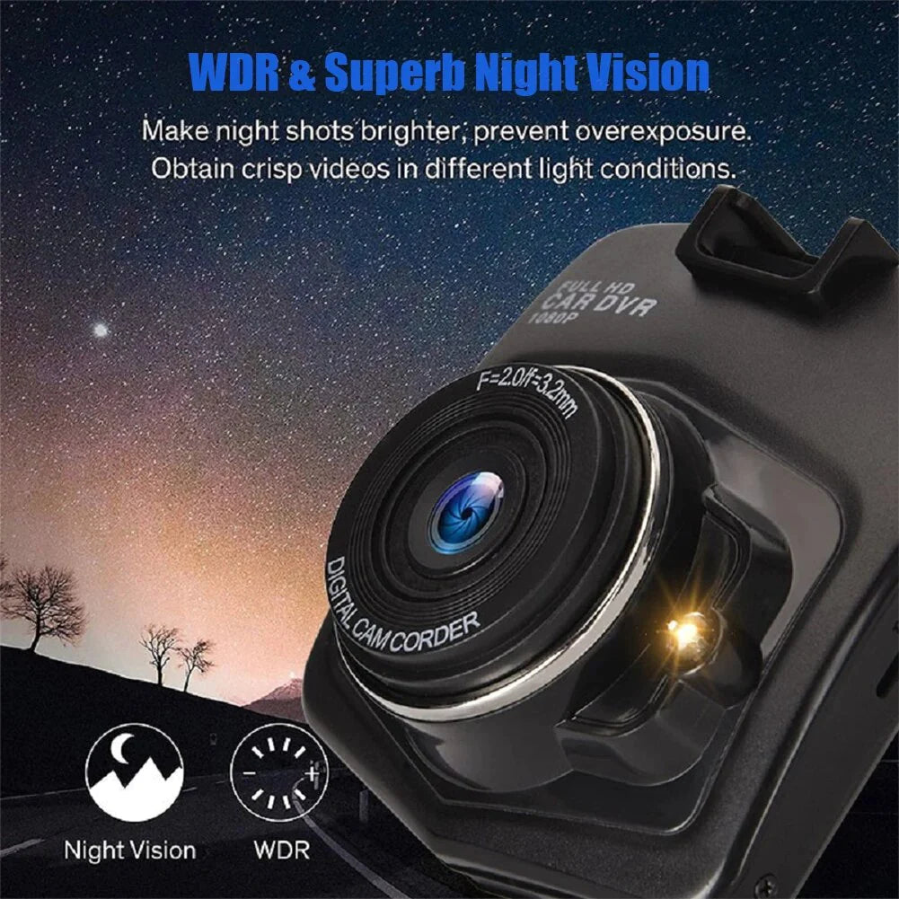 2.4" Full HD 1080P Dash Cam | Night Vision Car DVR with G-Sensor, 170° Wide Angle, Loop Recording & Motion Detection