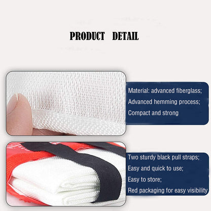 Fiberglass Fire Blanket for Emergency Preparedness, Flame Retardant Protection, and Heat Insulation in Multiple Sizes