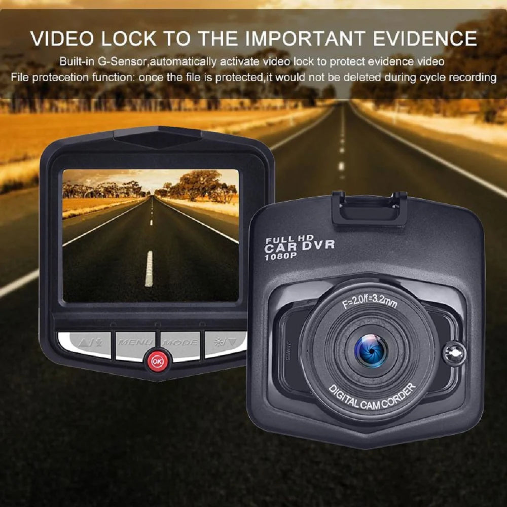 2.4" Full HD 1080P Dash Cam | Night Vision Car DVR with G-Sensor, 170° Wide Angle, Loop Recording & Motion Detection
