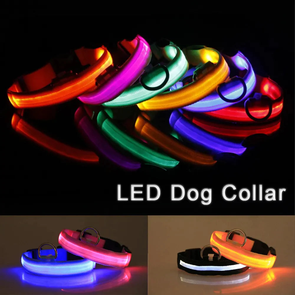Illuminate Your Pet's Safety: Adjustable LED Flashing Dog Collar - Waterproof & Stylish!