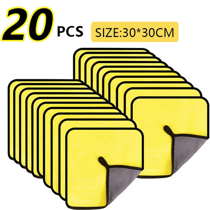 Ultra-Soft Microfiber Car Cleaning Towels – Super Absorbent, Scratch-Free Wash & Dry Cloths for Cars, Windows & Home (30x60 cm, 10 Pack)