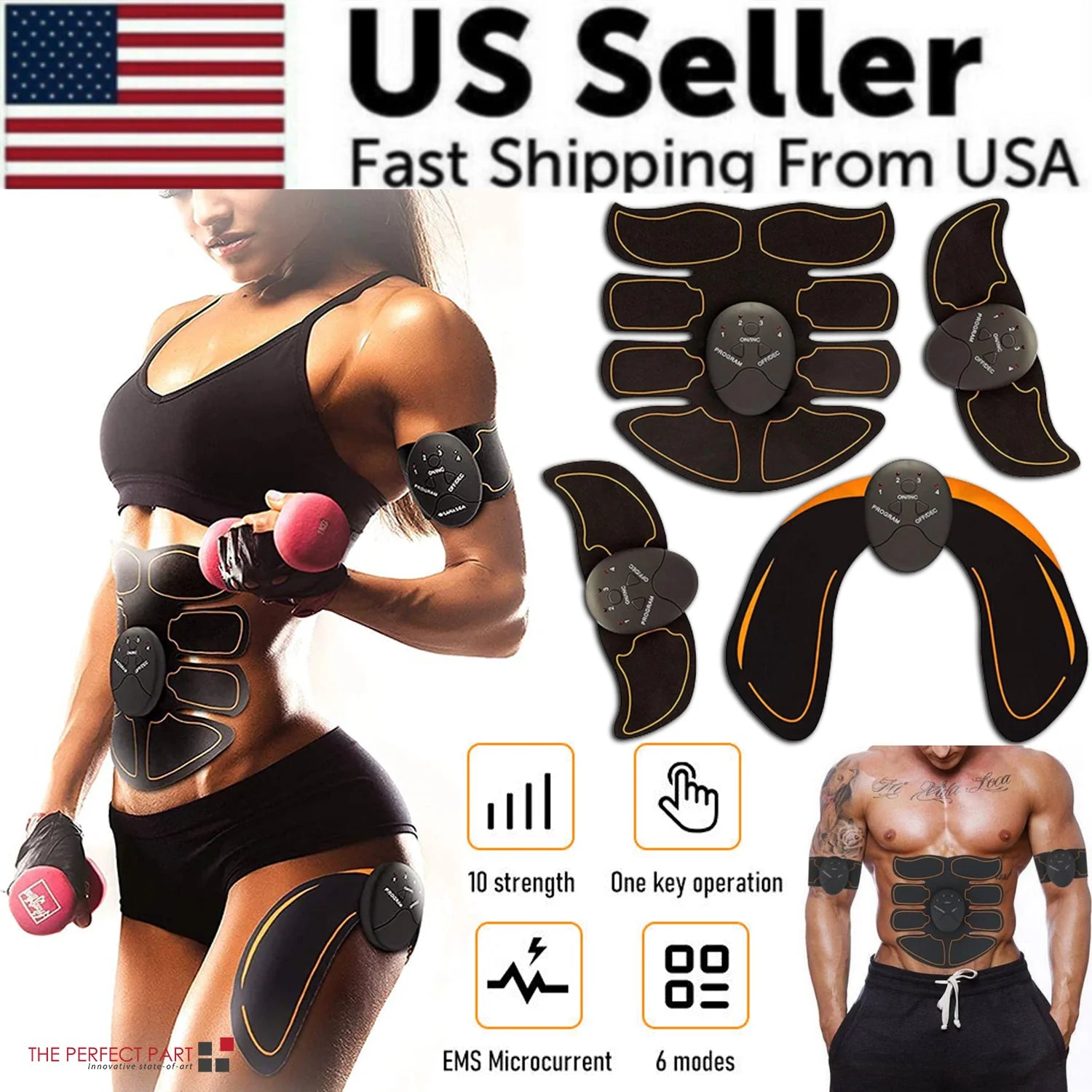 EMS Ab Muscle Stimulator Trainer | Smart Abs Toning Belt for Fast Core Sculpting & Home Fitness Workouts