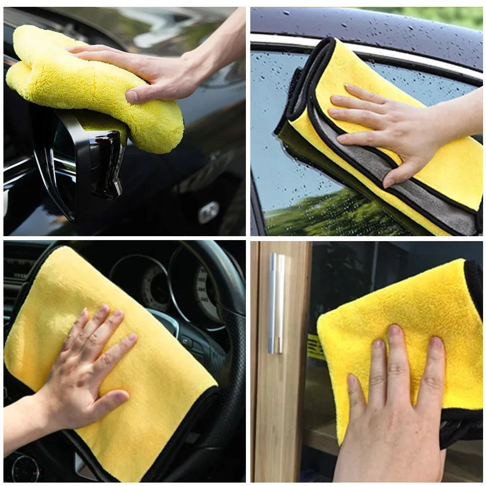 Ultra-Soft Microfiber Car Cleaning Towels – Super Absorbent, Scratch-Free Wash & Dry Cloths for Cars, Windows & Home (30x60 cm, 10 Pack)