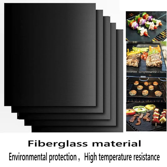 BBQ Grill Mat Non-Stick Reusable Pad | Teflon Heat-Resistant Barbecue Liner for Outdoor Cooking & Baking (40×33 cm)
