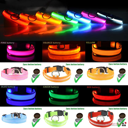 Illuminate Your Pet's Safety: Adjustable LED Flashing Dog Collar - Waterproof & Stylish!