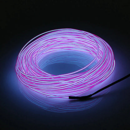 Neon LED Glow EL Wire Light Strip | 360° Flexible Rope Tube with Controller | USB, Car, Battery, or Sound Activated | Party, Car, Costume & Home Decor