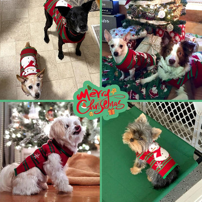 Ugly Christmas Pet Sweater – Cozy Snowman Knit for Dogs & Cats | Soft Stretch Holiday Outfit for Small & Medium Breeds