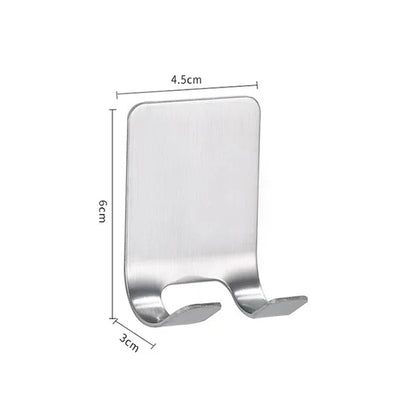 Stainless Steel Razor Holder – 3M Adhesive Wall Mount Shaver Hook | No-Drill Bathroom Storage Rack for Men & Women