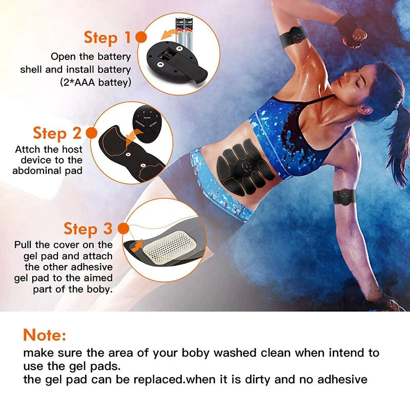 EMS Ab Muscle Stimulator Trainer | Smart Abs Toning Belt for Fast Core Sculpting & Home Fitness Workouts