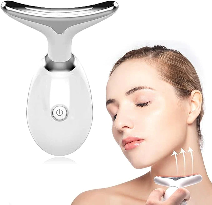 Wavy Chic 7-Color LED Facial Massager | Microcurrent Face & Neck Sculpting Device for Anti-Aging, Wrinkle Reduction & Skin Firming – Pore Cleansing & Lifting Beauty Tool for Women & Men
