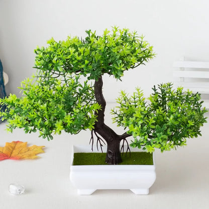 Artificial Bonsai Tree – Realistic Mini Potted Plant Decor for Home, Office & Garden | 6 Colors Available