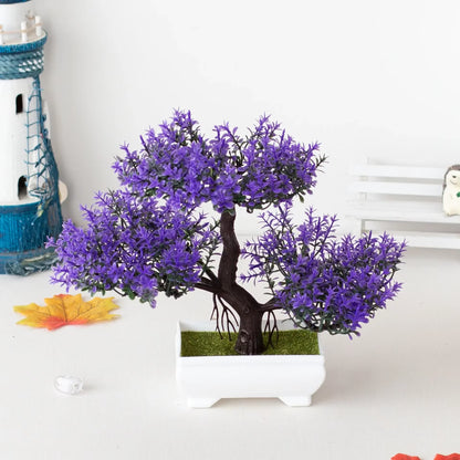 Artificial Bonsai Tree – Realistic Mini Potted Plant Decor for Home, Office & Garden | 6 Colors Available