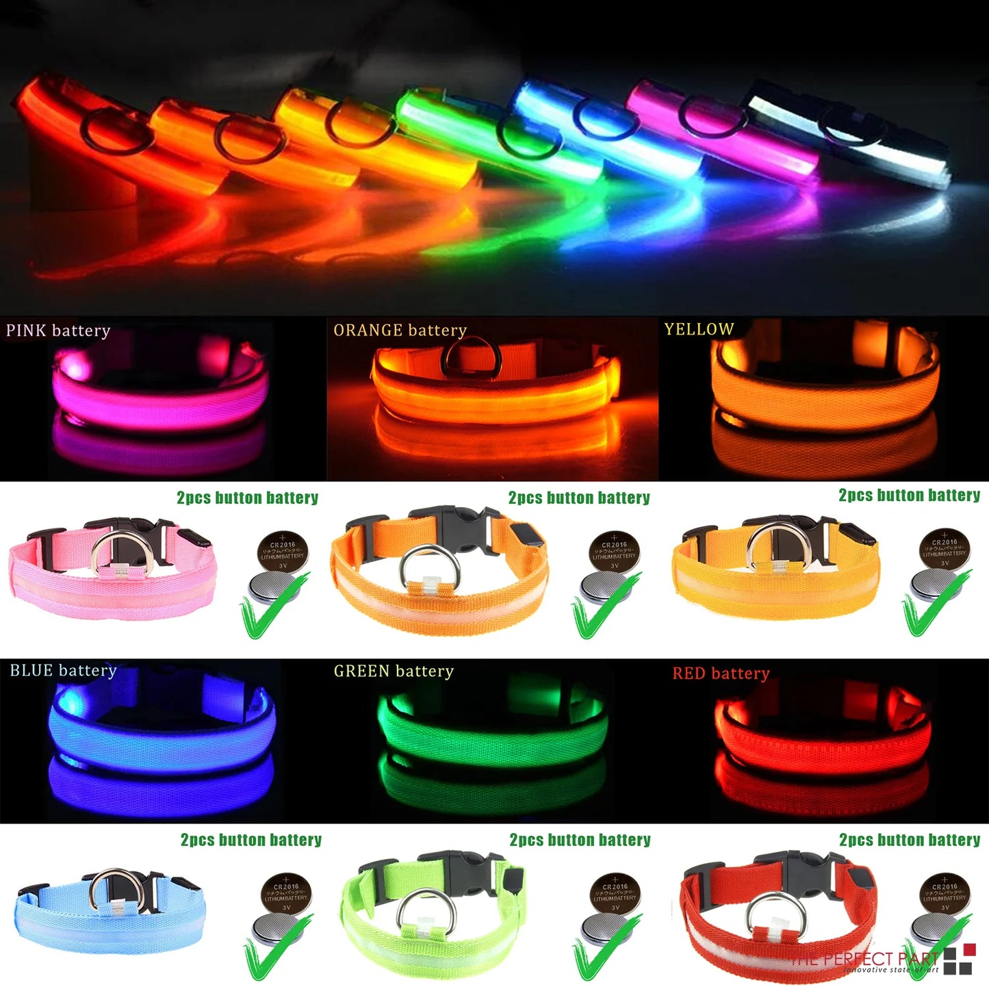 Illuminate Your Pet's Safety: Adjustable LED Flashing Dog Collar - Waterproof & Stylish!