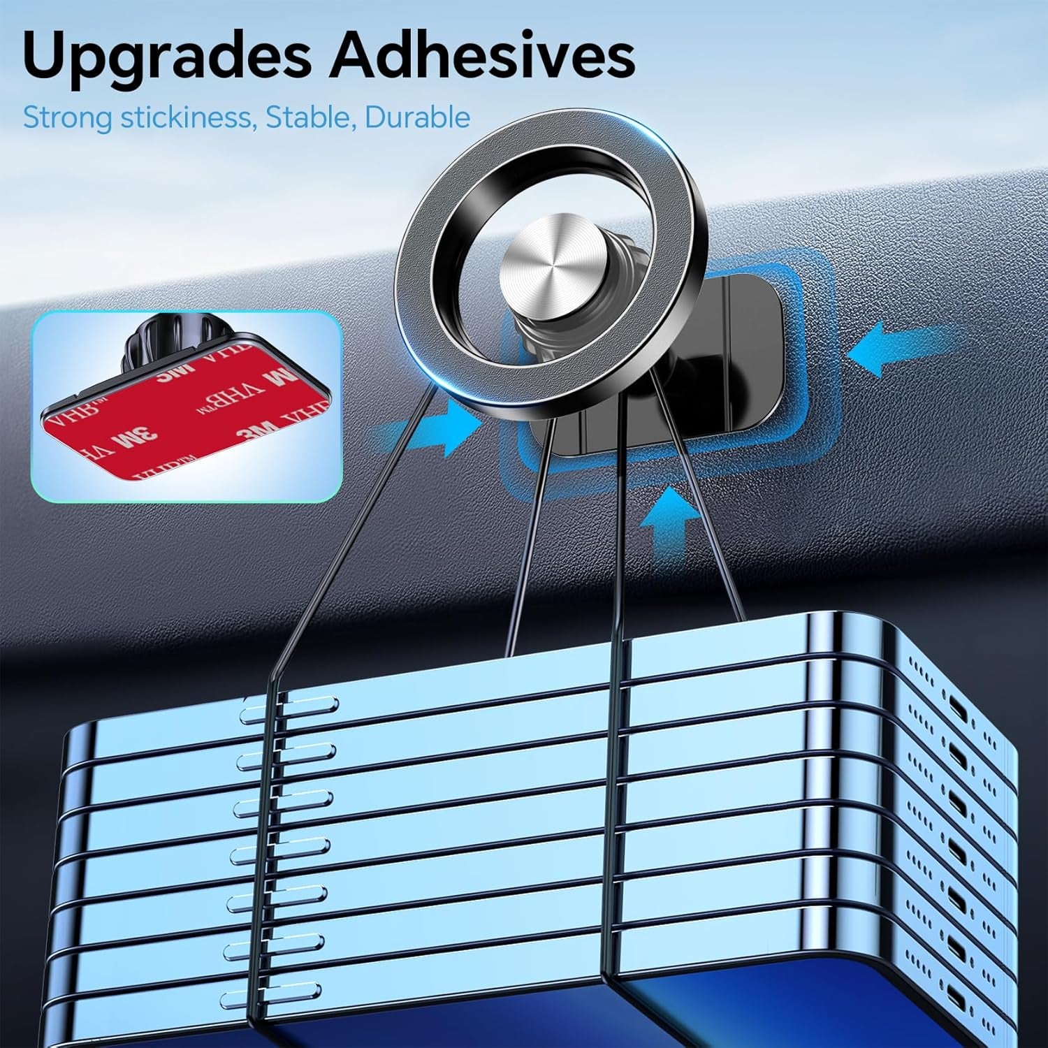 MagSafe Car Mount with 20 Strong Magnets | 360° Magnetic Phone Holder for iPhone 17 / 16 / 15 / 14 | Secure Dashboard & Vent Mount – Sleek Car Accessory for Men & Women