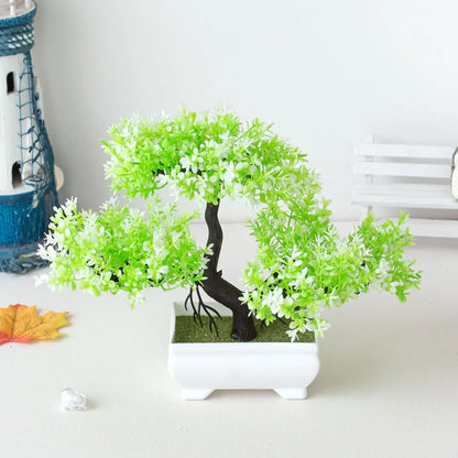 Artificial Bonsai Tree – Realistic Mini Potted Plant Decor for Home, Office & Garden | 6 Colors Available