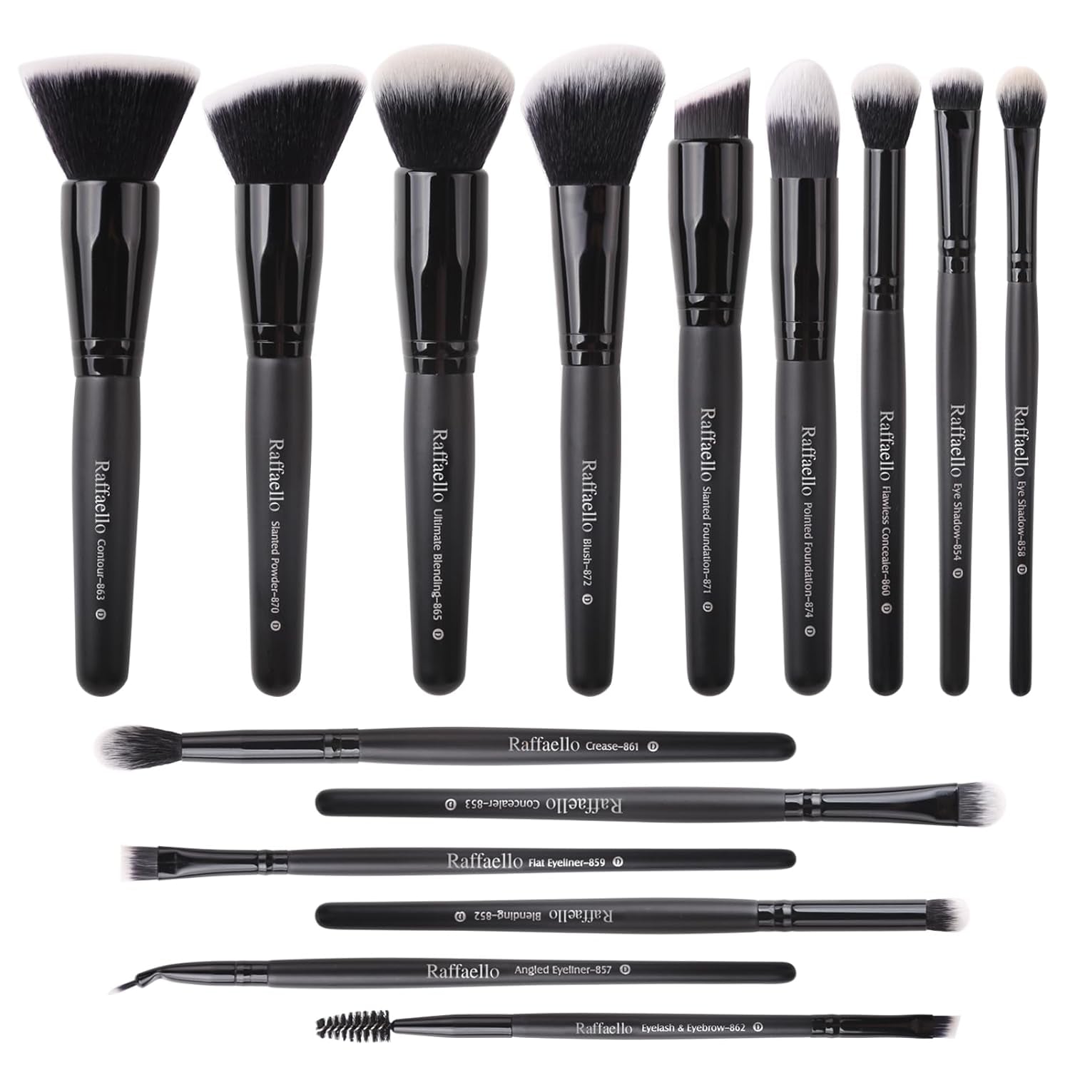 15-Piece Premium Synthetic Makeup Brush Set for Foundation, Contouring, Blush, Concealer, Eyeshadow, and Liner