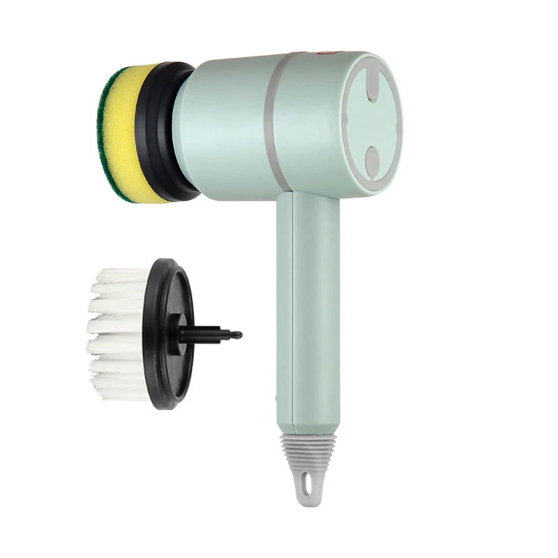 Electric Spin Scrubber Brush | USB Rechargeable 3-Speed Cleaning Tool with Dual Heads for Kitchen, Dishes, Bathtub & Tiles