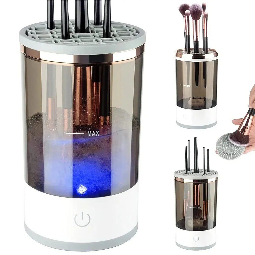 Electric Makeup Brush Cleaning Machine with Automatic Cleaning and Fast Drying Features