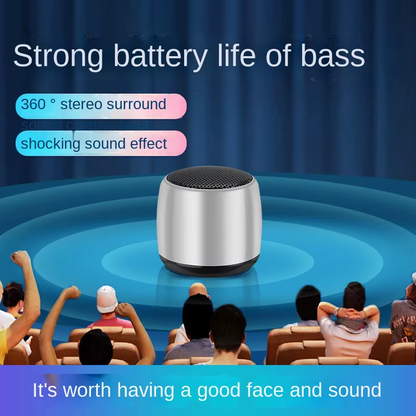 Mini Bluetooth Speaker | Portable Wireless Metal Subwoofer with Hi-Fi Bass & 3W Sound – Outdoor & Travel Audio - OmniChase