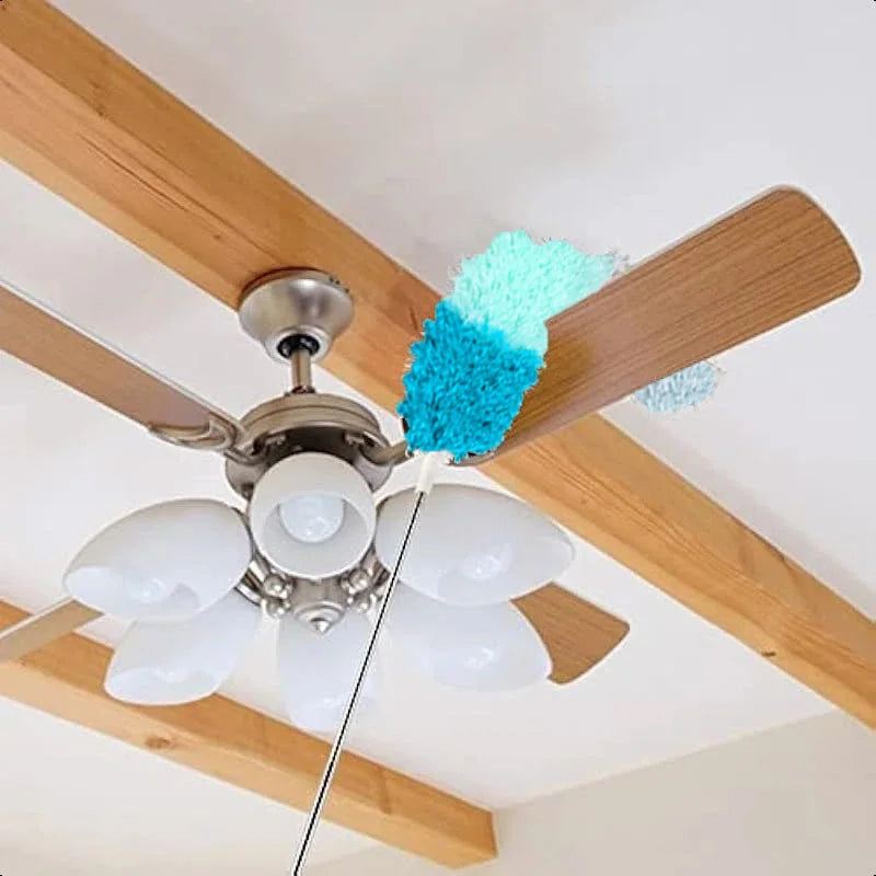 Telescopic Microfiber Duster – Extendable Ceiling & Fan Cleaner with Adjustable Handle | Washable, Flexible, and No-Climb Dusting Tool for Home & Office