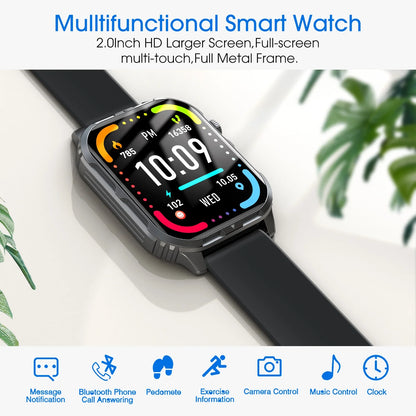 H5 Smart Watch – Bluetooth Call Smartwatch for Men & Women | IP68 Waterproof Fitness Tracker with 100+ Sports Modes, HD Display & Long Battery Life