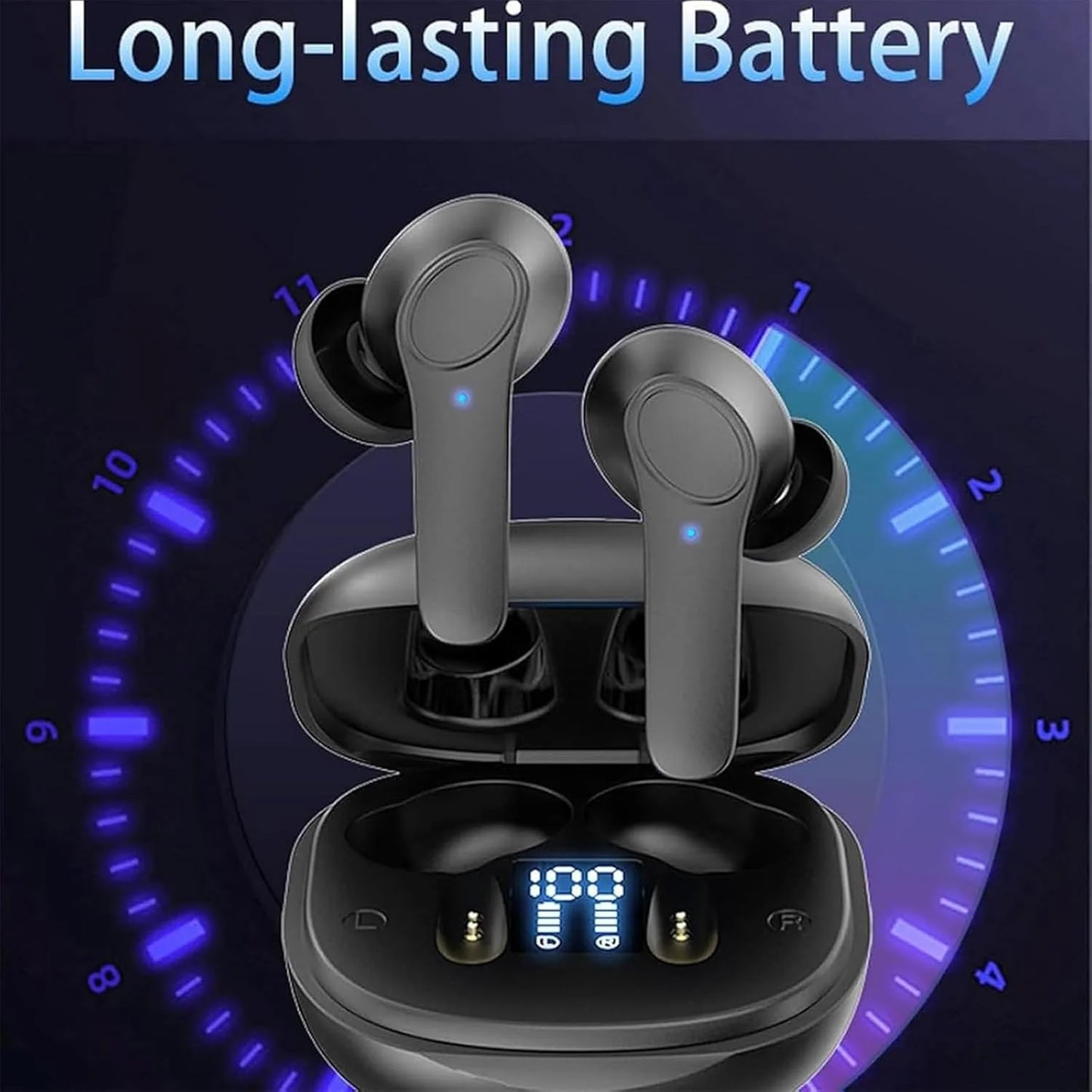 Real-Time Translator Earbuds | 144-Language AI Translation Bluetooth 5.0 Earphones | Noise-Canceling, Touch Control, Fast Charging Travel Headset