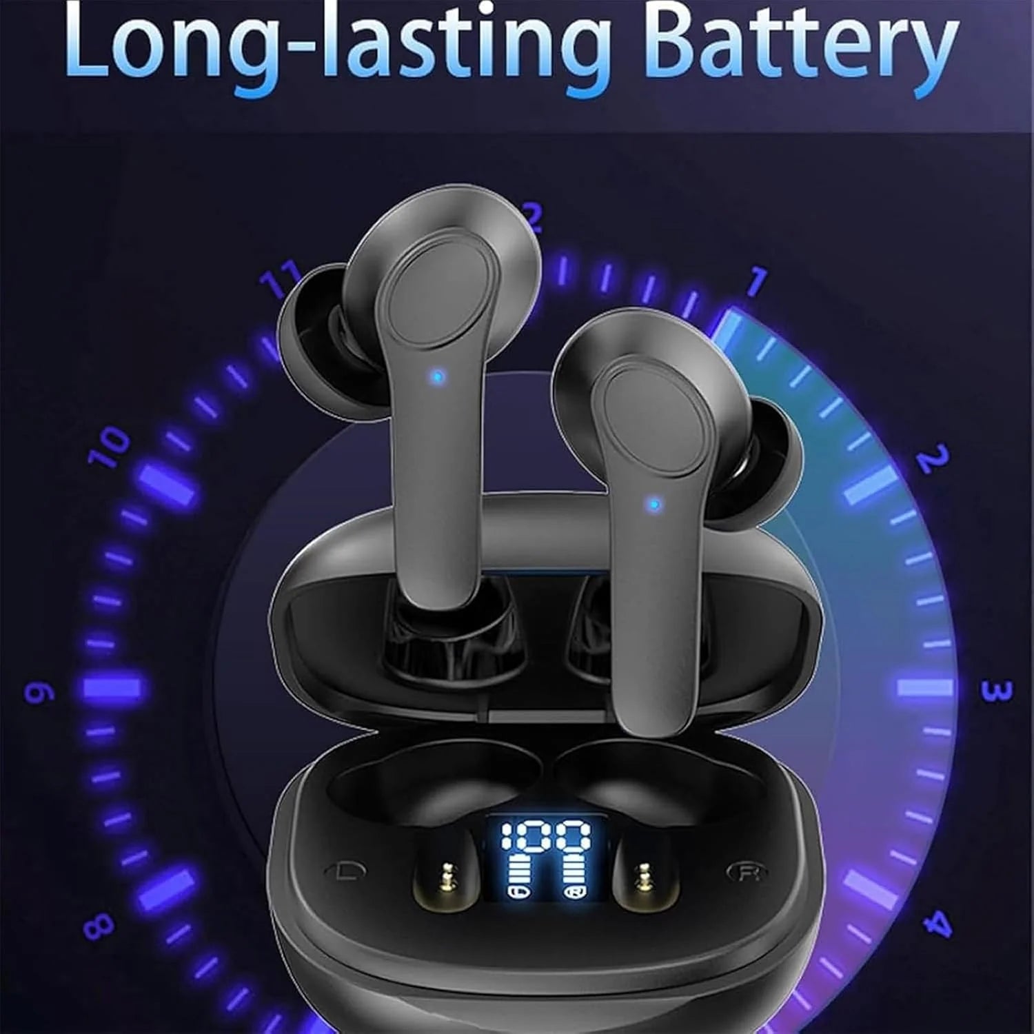 Real-Time Translator Earbuds | 144-Language AI Translation Bluetooth 5.0 Earphones | Noise-Canceling, Touch Control, Fast Charging Travel Headset