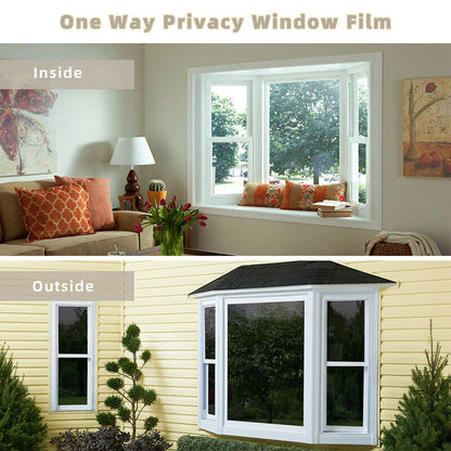 One-Way Mirror Window Film - Heat and UV Reflective Privacy Tint for Residential and Commercial Use
