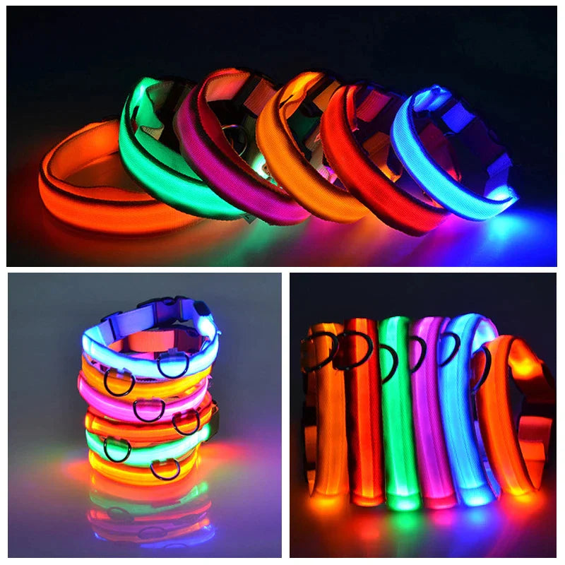Illuminate Your Pet's Safety: Adjustable LED Flashing Dog Collar - Waterproof & Stylish!