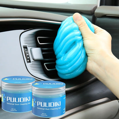 PULIDIKI Car Cleaning Gel (2-Pack) | Universal Dust Cleaner for Car Interior, Keyboard & Home – Reusable Blue Detailing Putty for Vents, Dash & Hard-to-Reach Spots
