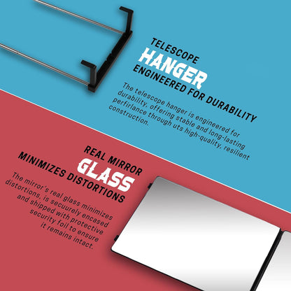 The 360° Mirror™ – 3-Way Adjustable Trifold Barber Mirror for Self Haircuts | Premium Glass, Portable Design & Height Hooks | Perfect for Men, Women & Braiding | LIPFI’s Barbershop Original