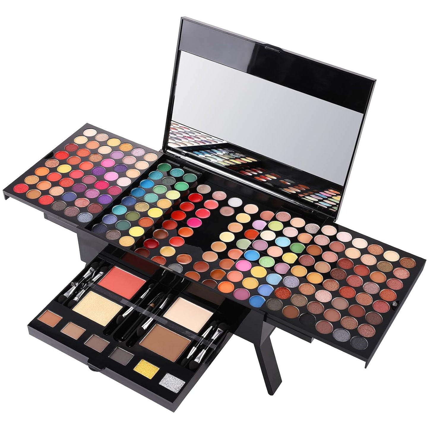 All-in-One Professional Makeup Kit | 144-Color Eyeshadow, Lip Gloss, Concealer, Blush, Highlighter & Brushes Set for Women & Girls – Complete Makeup Palette Gift Box