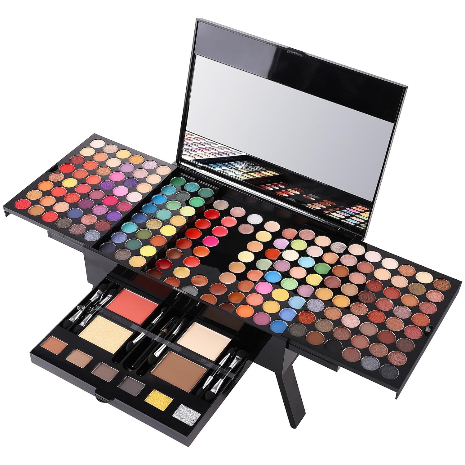 All-in-One Professional Makeup Kit | 144-Color Eyeshadow, Lip Gloss, Concealer, Blush, Highlighter & Brushes Set for Women & Girls – Complete Makeup Palette Gift Box
