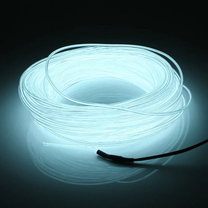 Neon LED Glow EL Wire Light Strip | 360° Flexible Rope Tube with Controller | USB, Car, Battery, or Sound Activated | Party, Car, Costume & Home Decor