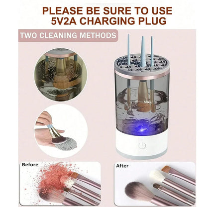 Electric Makeup Brush Cleaning Machine with Automatic Cleaning and Fast Drying Features